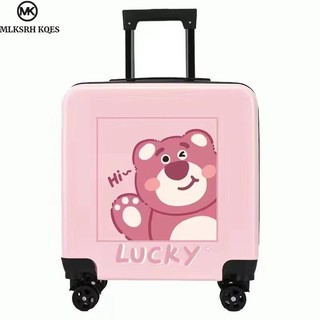 Mlksrh KQES Hành lý trẻ em 20 inch vali xe đẩy du lịch im lặng và dễ thương