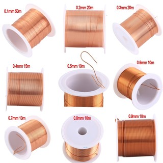 60m-10m dây nam châm dây đồng men cuộn dây để làm động cơ nam châm điện 0.1mm 0.2mm 0.3mm 0.4mm 0.5mm 0.6mm 0.7mm 0.8mm 0.9mm