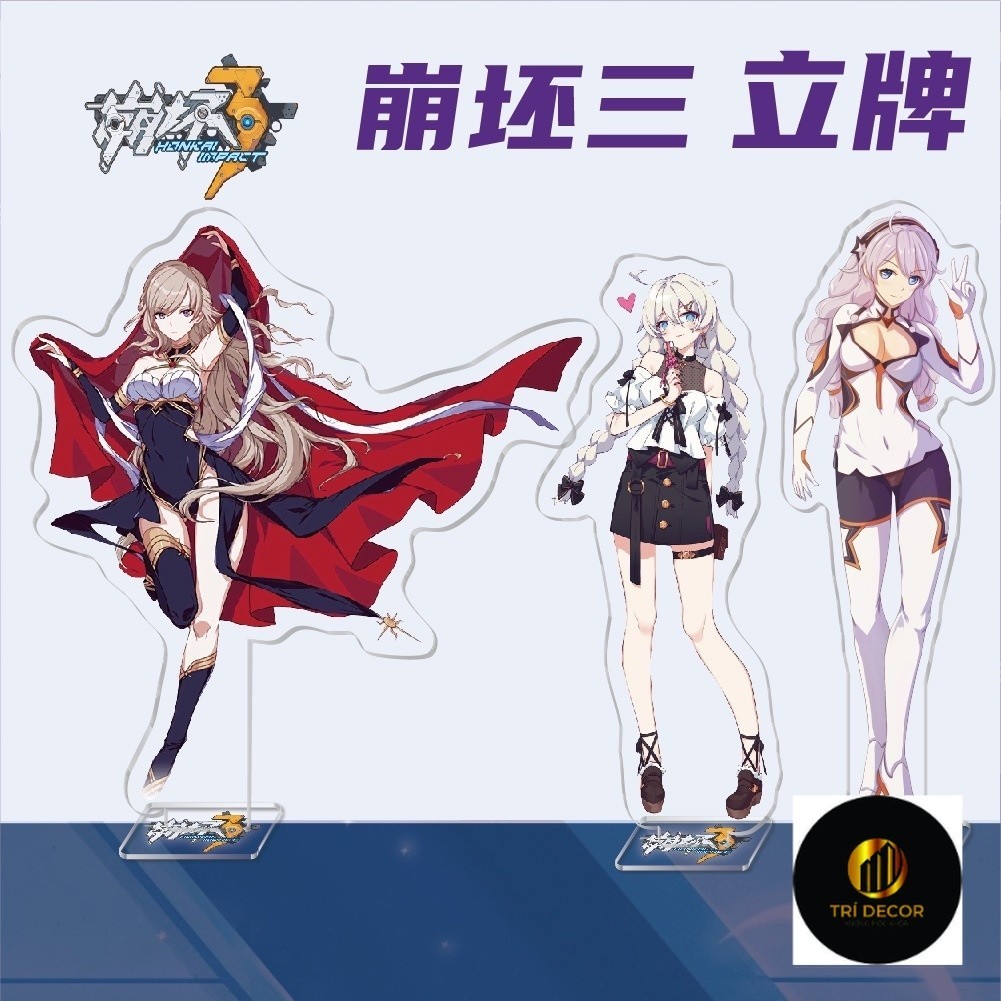 Nhân Vật honkai 3 yae sakura raiden mei murata himeko fu hua Đứng Vòng Quanh Bằng acrylic Làm Quà Tặ