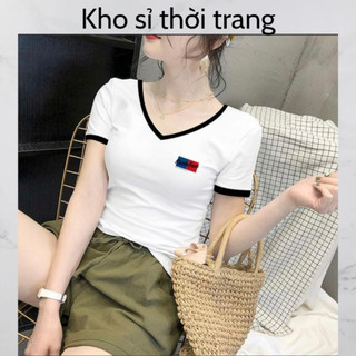 Áo phông NHIỀU MÀU, áo phông phối viền sang chảnh, vải cotton đẹp dễ mặc dễ phối đồ trẻ trung mẫu mới A6