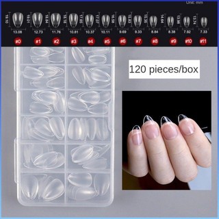 ⚡⚡COD 120 Cái/hộp Móng tay giả nối dài Móng tay giả Gel mềm Mẹo Kit Full Cover Hạnh nhân vuông Bộ dụng cụ làm móng tay Miếng dán móng tay bán mờ Siêu mỏng Dụng cụ mở rộng móng tay giả
