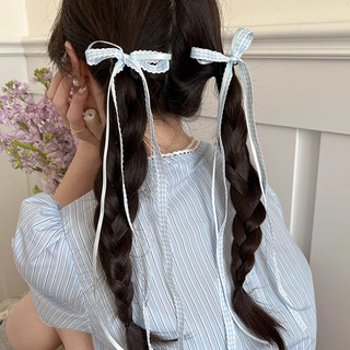 Kẹp tóc nơ nơ phong cách múa ba lê kẹp tóc đuôi ngựa đôi của phụ nữ bắt nhỏ