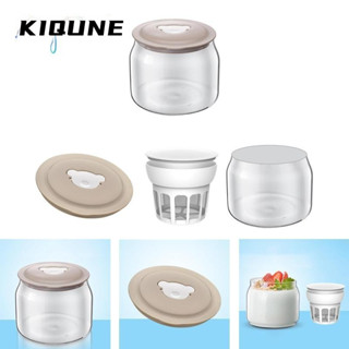 Máy làm phô mai KIQUNE MagiDeal, hộp sữa chua Hy Lạp, máy làm sữa chua thủy tinh, ấm trà sữa đậu nành mứt tự làm, thạch