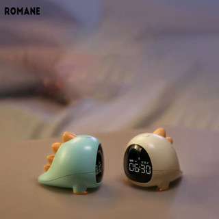 Romane Đồng hồ báo thức thông minh hoạt hình sáng tạo Đồng hồ báo thức sạc USB Đồng hồ báo thức điện tử LED