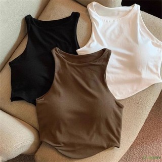 Quần áo đeo chéo hàng đầu tiện lợi Mang nó vào mùa hè. Quần Áo Nữ Thoải Mái Với Miếng Lót Ngực Bên Trong Thể Thao Thiết Thực Sling Ngắn Sling