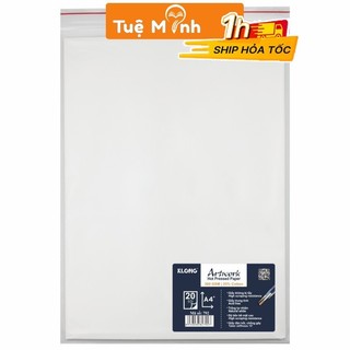 Giấy vẽ màu nước 20 tờ MS792 cao cấp Artwork Hot Pressed KLONG A4+ 300GSM 25% cotton