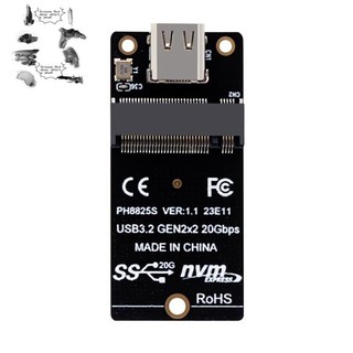 Nvme sang usb 3.2 type-c adapter m2 nvme ssd adapter 49x22mm asm2364 usb 3.2 gen2 x2 20gbps hỗ trợ m2 nvme ssd 2230 / 42 / 60 / 80