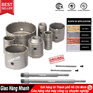 Mũi Khoan Rút Lõi Bê Tông Khoét Lỗ Tường Gạch Lắp Máy Điều Hòa Phi 30 35 40 45 50 60mm, mũi khoan tường lỗ to, khoét lỗ