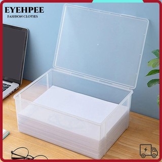 Hộp lưu trữ đồ dùng văn phòng tại nhà EYEHPEE, Hộp lưu trữ chống bụi trong suốt, Hộp lưu trữ hồ sơ bằng nhựa bền Giấy A4