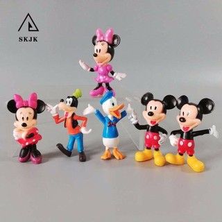 Skjk Chuột Mickey Hoạt Hình 6 Cái / bộ Trang Trí Bánh Anime Búp Bê Đồ Chơi Búp Bê Trẻ Em Quà Tặng Nhân Vật Hành Động