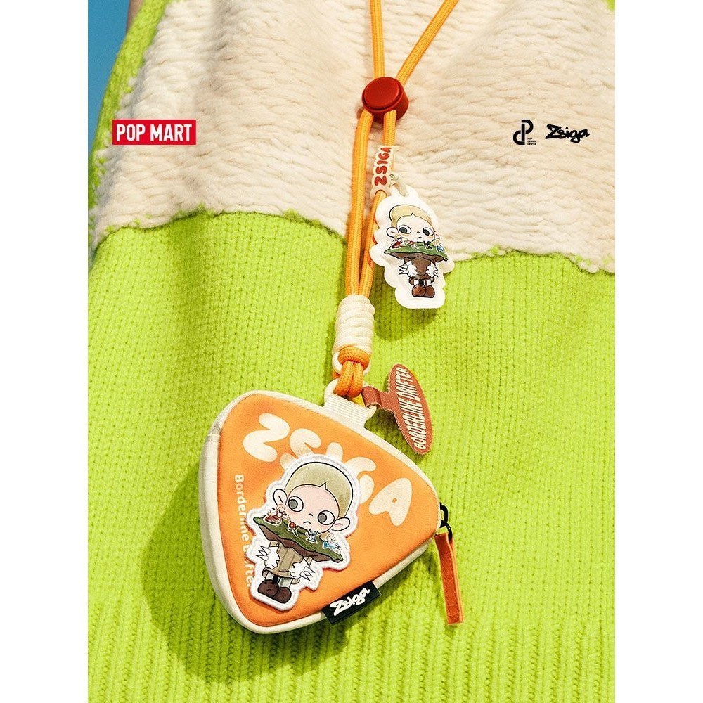 P POPMART POPMART Zsiga Đi Bộ Dọc Dòng Dòng Hộp Bí Ẩn Túi Tam Giác Chìa Khóa Du Lịch Ví Đựng Tiền Xu