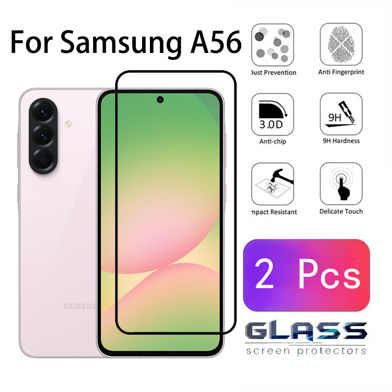 2 Chiếc Samsung A56 Kính Cường Lực Bảo Vệ Màn Hình Cho Samsung A56 A35 A55 A15 A25 A05 A16 A06 Phim 