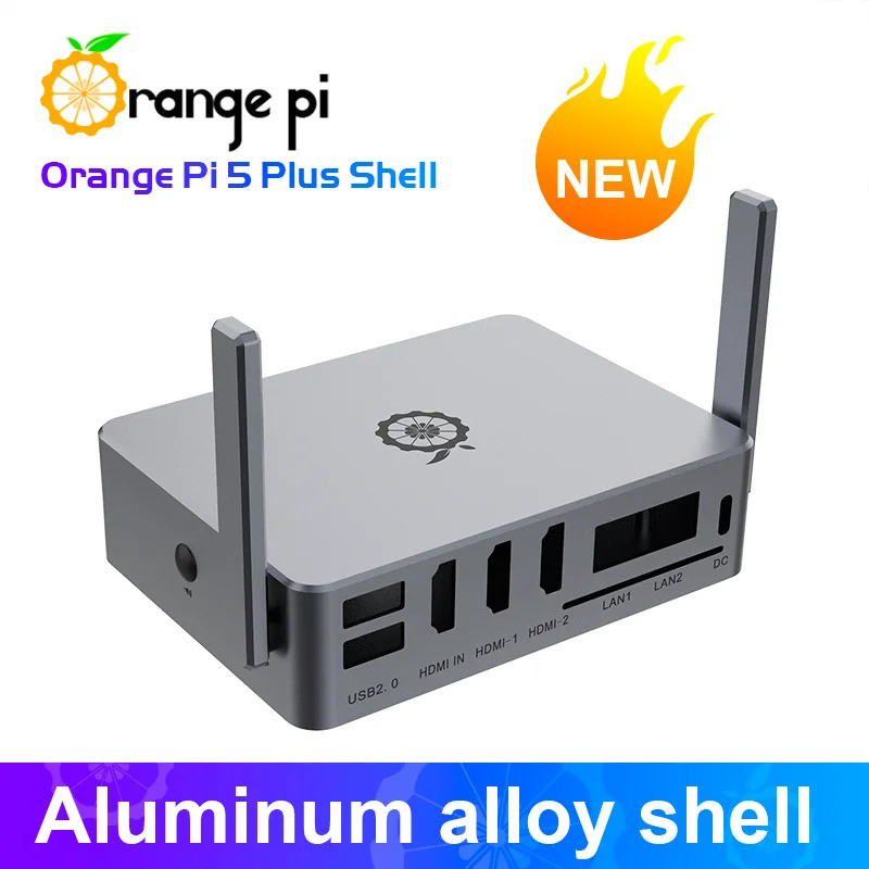 Vỏ hợp kim nhôm Orange Pi Thích hợp cho bảng phát triển Orange Pi 5 Plus Vỏ kim loại