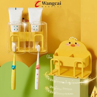  Đế bàn chải đánh răng điện WANCGAI Giá đỡ bàn chải đánh răng vịt rỗng treo tường Hộp đựng kem đánh răng bằng nhựa màu vàng dễ thương Phòng tắm 