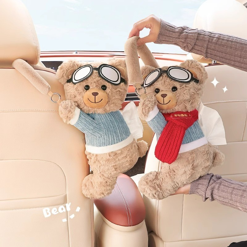 Hoạt Hình Ô Tô Gắn Khăn Giấy Hộp Vẽ Xe Ô Tô Phong Cách Treo Cao Cấp Cảm Giác Dễ Thương Trang Trí Nội Thất Ô Tô Khăn Giấy Treo Túi