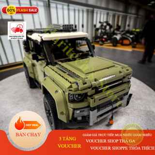 MÔ HÌNH LẮP RÁP XE BÁN TẢI DEFENDER LANDROVER Tỉ Lệ 1:8 2573+ PCS có thể điều khiển từ xa