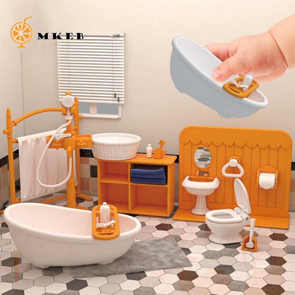 Mkeb Nội Thất Thu Nhỏ, Phòng Ngủ Sống Đồ Chơi Nhà Bếp Nội Thất Nhà Búp Bê, Trẻ Em Quà Tặng 1: 12 Rừng Gia Đình Giả Vờ Chơi Đồ Chơi Nội Thất Mini Đồ Chơi Trẻ Em