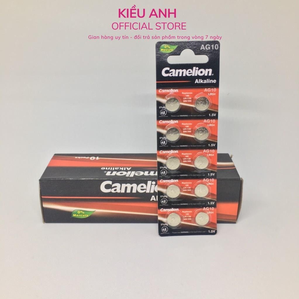 10 viên pin AG10 LR54 LR1130 Camelion thay máy tính Casio - VPP Kiều Anh