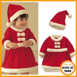 Bộ noel cho bé trai bé gái đầm noel cho bé gái xinh xắn dễ thương váy đỏ noel thích hợp đi chơi Giáng Sinh E1187