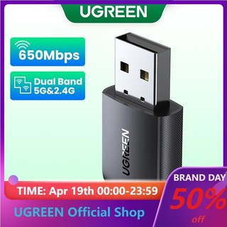 USB chuyển đổi wifi UGREEN 650mbps thu phát 2.4g & 5g