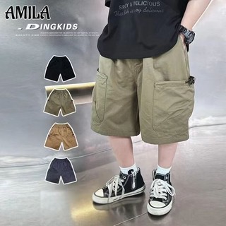 Quần trẻ em thời trang mùa hè bé trai quần short thường ngày dáng rộng và hợp thời trang năm điểm