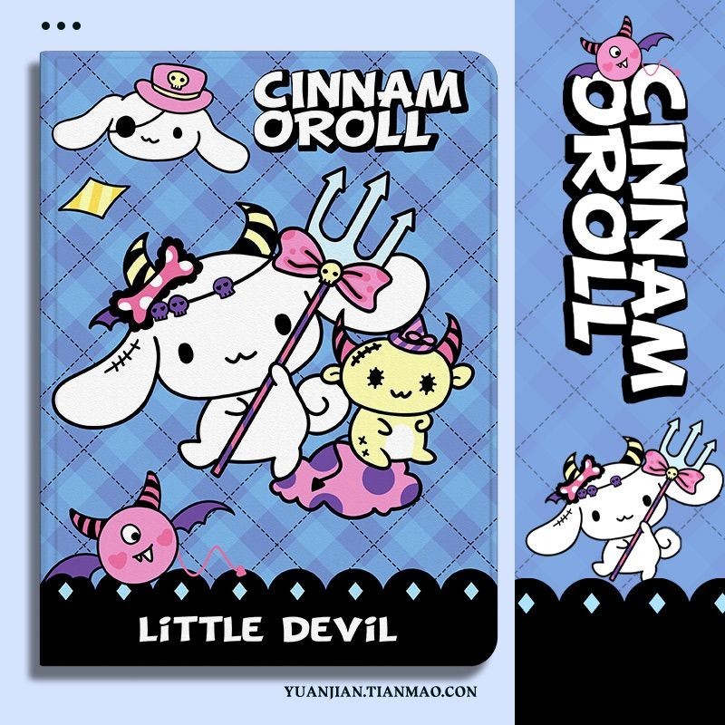 Ốp bảo vệ máy tính bảng iPad Pro11 Devil Kuromi Cinnamoroll Mini6 Chất liệu lụa Air5 Air4 10.9 inch Flip Air3 Pro 2017 có khe cắm bút Gen 10 Gen 9 Gen8 Gen7