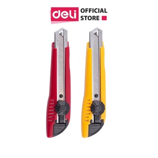 Dao rọc giấy deli, vàng, đỏ - 1 cái e2043
