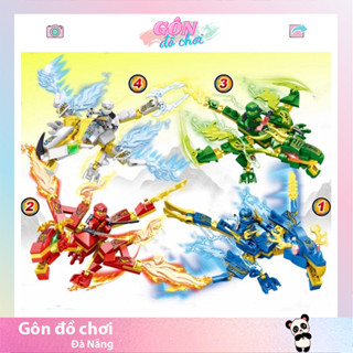  Minifigures ninjago rồng xanh đỏ trắng Lord Dragon bộ lắp ráp nhân vật cưỡi rồng bay cho bé trai trẻ em Gôn đồ chơi 