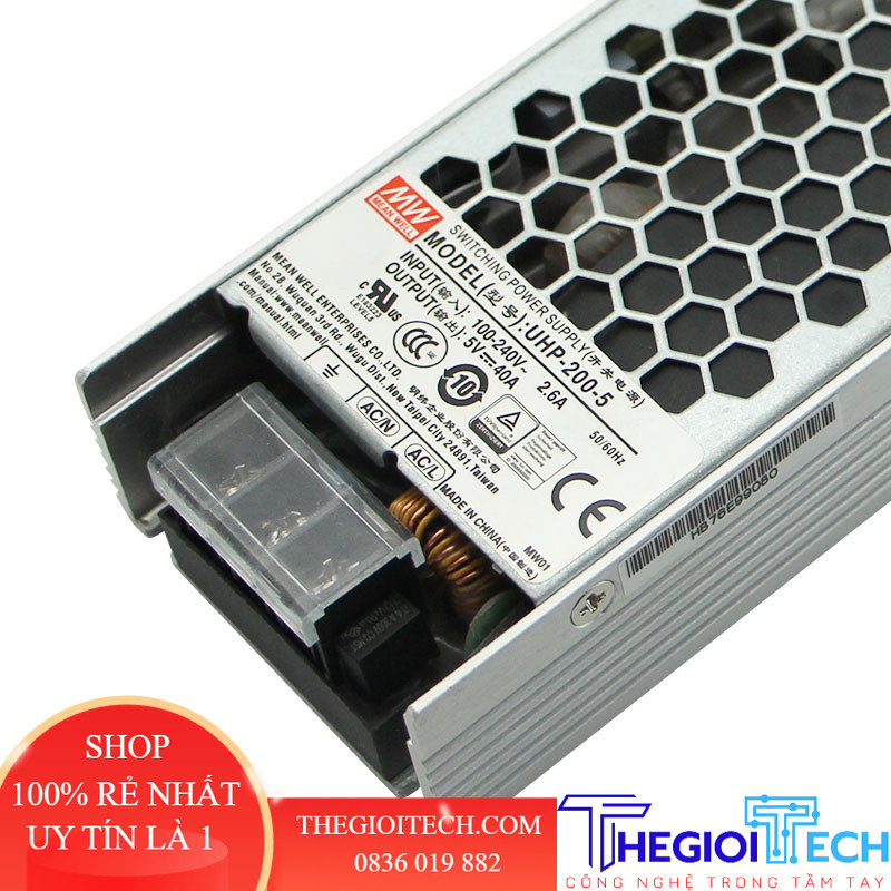 BỘ NGUỒN MEANWELL KHÔNG QUẠT UHP-200-5
