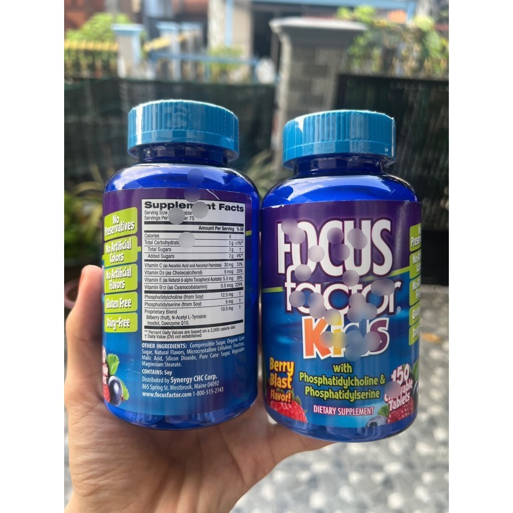 KẸO NHAI CHO BÉ  FOCUS FACTOR KIDS  - HỘP 150 viên MỸ