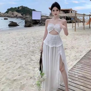 Đầm Cúp Ngực Dáng Dài DaaLaa Store Kiểu Xẻ Tà Phong Cách Mùa Hè D125