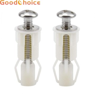 Toilet Seat Screws Kits Metal Washer Nut Nylon Expansion Nut Top WC White Blind
