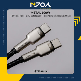 Cáp Sạc Nhanh Baseus 100W Chân Cắm Type C Độ Dài 1m 2m Cho Điện Thoại Laptop Máy Tính Bảng Njoyshop