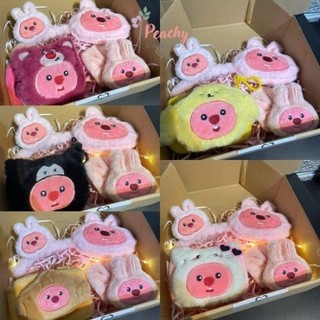 Set quà tặng/ Gift box 6in1 gấu bông Loppy quà tặng sinh nhật, kỉ niệm