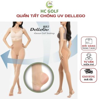  Quần tất golf nữ Dellego chống nắng quần tất che khuyết điểm thon chân vớ tất golf siêu co giãn thoáng khí - HC GOLF 