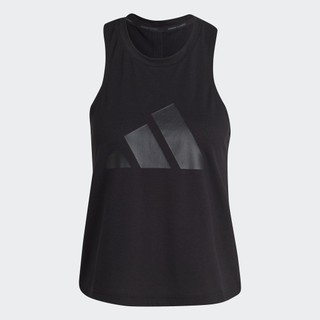 Adidas tập luyện áo tank top logo 3-bar train icons nữ đen hd8975