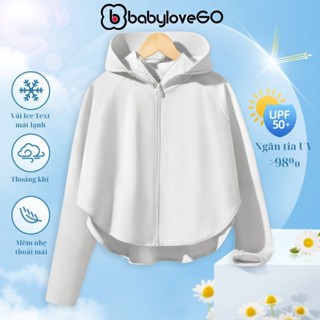 Áo chống nắng cho bé trai bé gái BabyloveGO áo choàng chống nắng cánh dơi chất liệu Ice Text làm mát tức thì