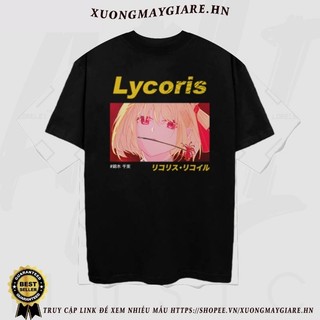 NEW Áo thun Lycoris Recoil Chisato Color Art Design (Black) ngắn tay