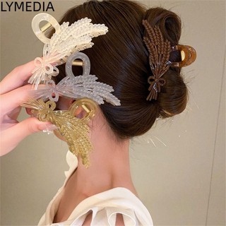 Lymedia vuốt lúa mì kẹp, vuốt tóc nhựa lớn, phụ kiện tóc thời trang mũ đội đầu kẹp tóc nữ