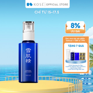 Nhũ Tương Dưỡng Ẩm Trắng Da Kosé Sekkisei EMULSION 140ml - Thành Phần Thảo Dược Hỗ Trợ Giữ Ẩm & Làm Mịn Da Hiệu Quả