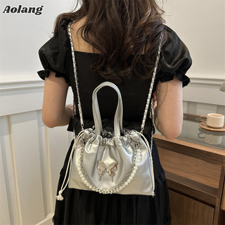 Túi đeo vai nữ Aolang Y2K Thiết kế độc đáo mới Túi đeo chéo kết cấu thẩm mỹ Túi xô cầm tay
