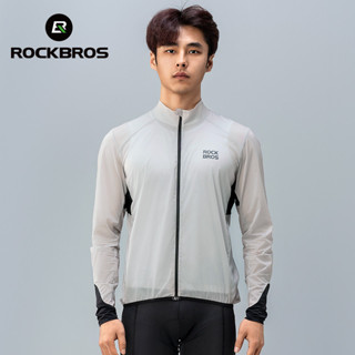 Rockbros Áo Khoác Gió Siêu Nhẹ Nam Nữ Thoáng Khí Đi Xe Đạp Jersey Chống Gió Phản Quang MTB Xe Đạp Đường Bộ Áo Gió Ngoài Trời Nhẹ Thể Thao Quần Áo