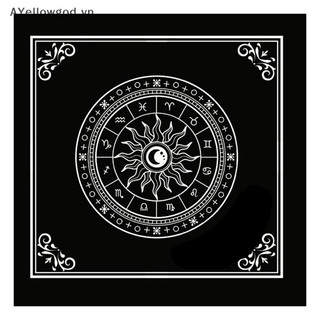 Ayellowgod Tarot Khăn trải bàn Bói toán Tarot Card Pad Con lắc Magic Pentacle Runes Vải VN