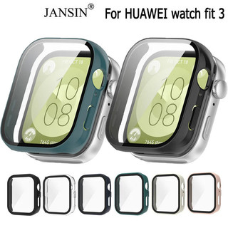 Jansin Kính Cường Lực + Ốp Bảo Vệ Màn Hình Bằng PC Cho HUAWEI watch fit 3