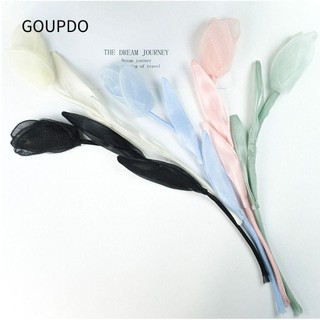 GOUPDO 5 Chiếc Vải Vải Hoa, Gạc Màu Tulip Quần Áo Miếng Dán, Nhẹ Trang Trí Linh Hoạt Đầm Đính