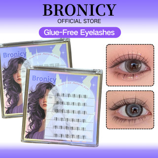 Lông mi giả không keo BRONICY Lông mi giả dưới Mô phỏng tự nhiên Ghép cụm đơn tự dính