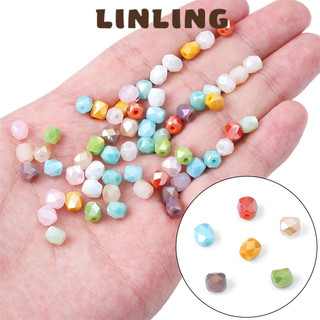 Dây hạt thủy tinh LINLINGAB 5X6mm cho vòng tay DIY