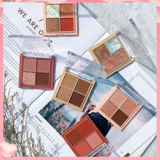 Toxicla11 Bốn màu sáng ngọc trai phấn mắt không thấm nước beautymart