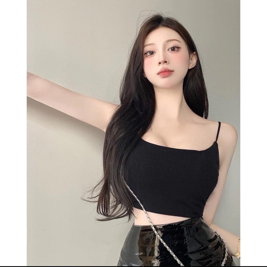áo 2 dây croptop ôm dáng nhiều màu như hình sexy | BigBuy360 - bigbuy360.vn