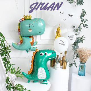 Juancartoon khủng long trang trí sinh nhật bong bóng lá khủng long cậu bé sinh nhật bong bóng rừng trang trí tiệc trẻ em bóng